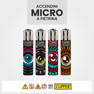 Clipper Micro Accendino A Pietrina I See You 4 Accendini