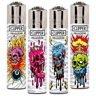 Clipper Micro Accendino A Pietrina Skull Corpz 4 Accendini