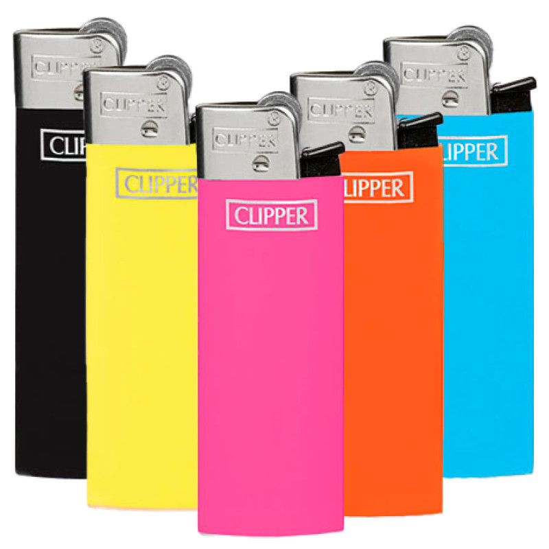 Clipper Micro Accendino A Pietrina Fluo Solid 5 Accendini
