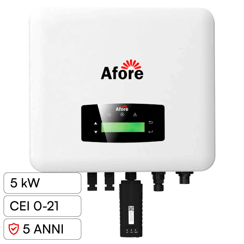 V-Tac Inverter Monofase On-Grid 5kW IP65 CEI 0-21