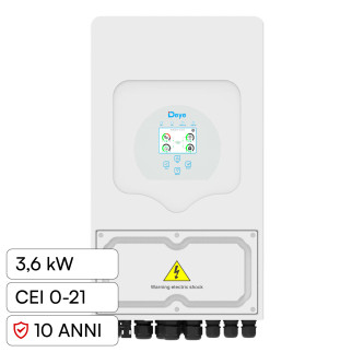 Inverter Ibrido 3.6kW Monofase IP65 Pannelli Solari V-Tac