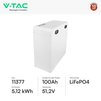 Kit Inverter 3,6kW Monofase LCD CEI 0-21 + Batteria LiFePO4 9.60kWh