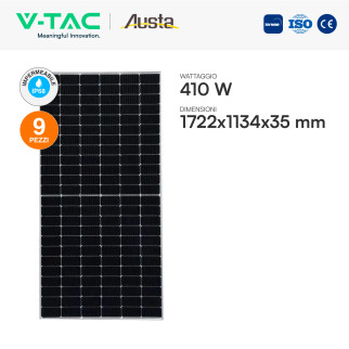 Set 9 Pannelli Fotovoltaici + Inverter 3,6kW + Batteria 5,12kWh V-Tac