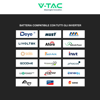 Set 9 Pannelli Fotovoltaici + Inverter 3,6kW + Batteria 5,12kWh V-Tac