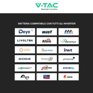 Set 9 Pannelli Fotovoltaici + Inverter 3,6kW + Batteria 5,12kWh V-Tac
