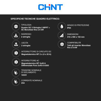 Kit 9 Pannelli Solari 410W + Inverter 3,6kW + Batteria + Quadro DC/AC