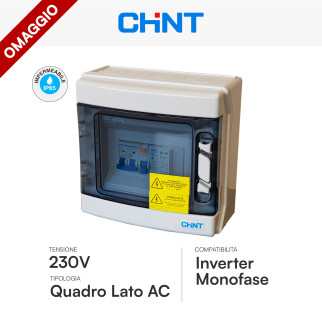 Kit 9 Pannelli Solari 410W + Inverter 3,6kW + Batteria + Quadri DC/AC