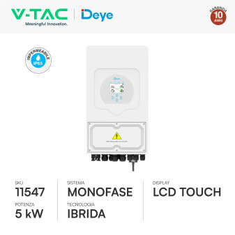 Set Inverter 5kW Monofase LCD + Batteria LiFePO4 IP65 V-Tac