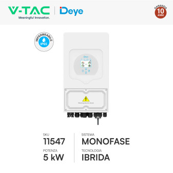 12 Pannelli Fotovoltaici 410W IP68 + Inverter + Batteria V-Tac