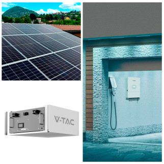 Set 15 Pannelli Solari 410W + Inverter 6kW LCD + Batteria