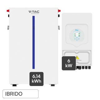Set Inverter 6kW Monofase + Batteria LiFePO4 IP65 V-Tac