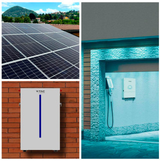 Set 14 Pannelli Solari 485W + Inverter 6kW + Batteria LiFePo4 V-Tac