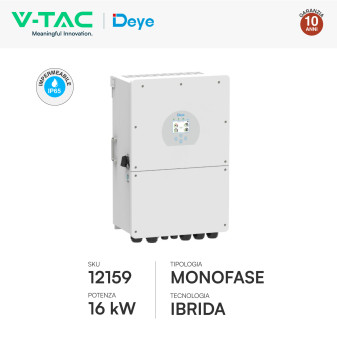 V-Tac Inverter Monofase Ibrido On-Grid / Off-Grid 16kW IP65