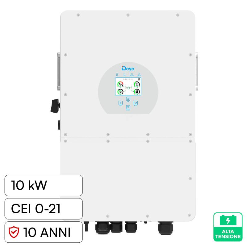 V-Tac Inverter Trifase Ibrido On-Grid / Off-Grid 10kW IP65 CEI 0-21