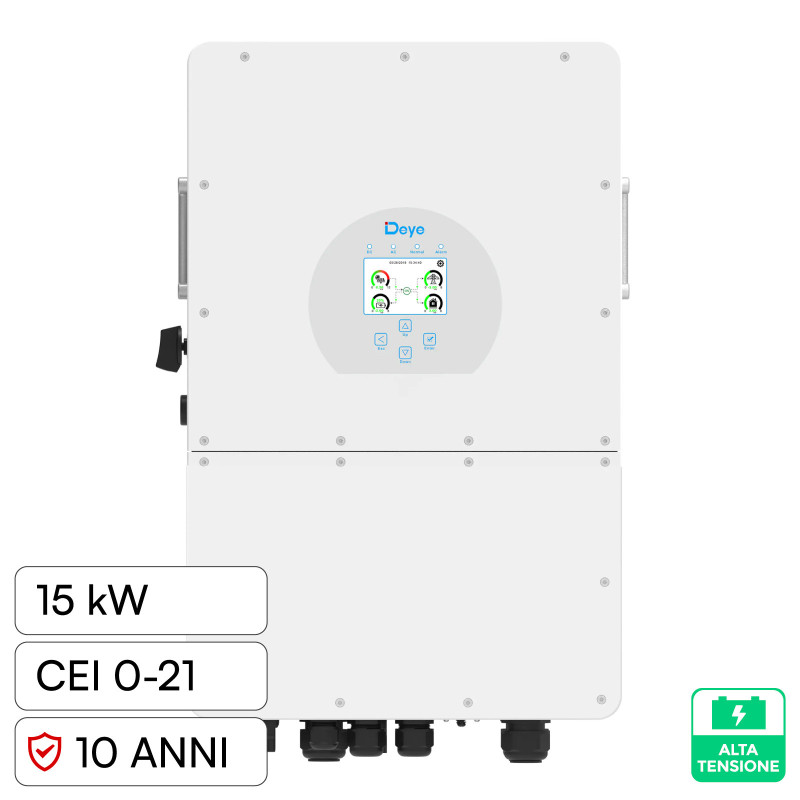 V-Tac Inverter Trifase Ibrido On-Grid / Off-Grid 15kW IP65 CEI 0-21