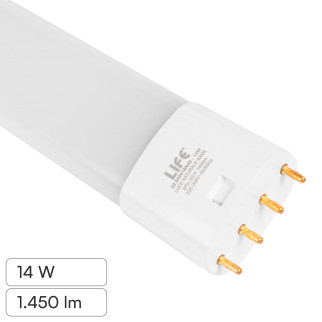 Lampada LED Tubolare SMD da 14W attacco 2G11 a 4 Pin Life