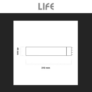 Lampada LED Tubolare SMD da 14W attacco 2G11 a 4 Pin Life