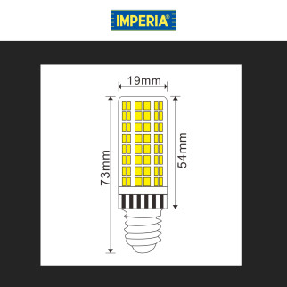 Imperia Lampadina LED E14 7W Tubolare SMD Trasparente