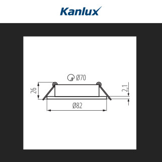 Kanlux DALLA DTL-W Portafaretto Orientabile con Portalampada
