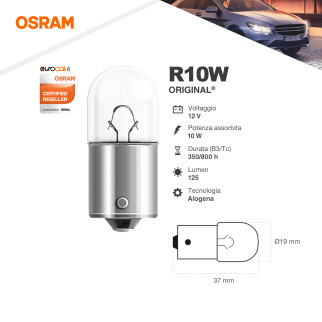 2 Lampadine Original Line R10W 12V 10W Osram