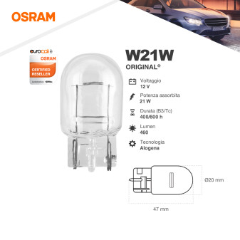 Acquista Osram Original Line 21W - 2 Lampadine W21W