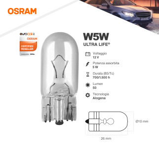 Lampadine Osram W5W Lunga Durata