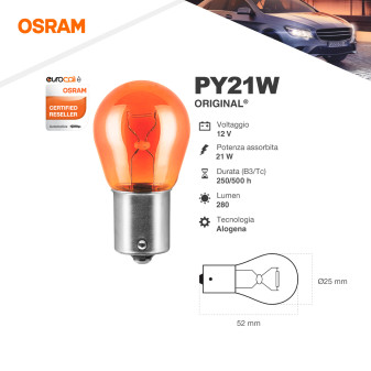 Acquista Osram Original Line 21W - 2 Lampadine PY21W