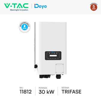 V-Tac Inverter On Grid 30kW Trifase Impianto Fotovoltaico CEI 0-21