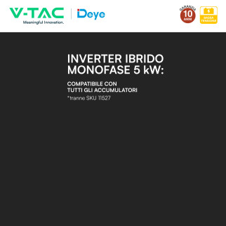 Inverter 5kW Trifase LCD IP65 Pannelli Fotovoltaici V-Tac