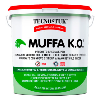 Tecnostuk Muffa K.O. Fondo Antimuffa Termoisolante Igienizzante Bianco