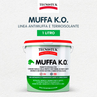 Tecnostuk Muffa K.O. Fondo Antimuffa Termoisolante Igienizzante Bianco