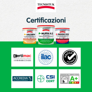 Tecnostuk Muffa K.O. Fondo Antimuffa Termoisolante Igienizzante Bianco