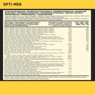 Opti Men Multivitminico Uomo Minerali 180 Compresse Optimum Nutrition