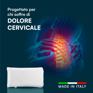 Cuscino Memory Foam Ergonomico Ipoallergenico 40x70x11cm