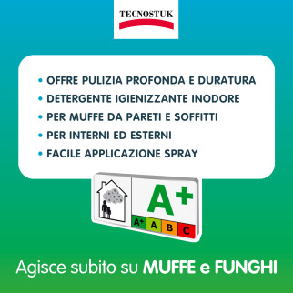 Tecnostuk Muffaclean Active Detergente Igienizzante Antimuffa