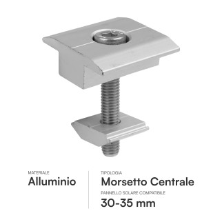 Morsetto Centrale per Installazione Pannelli Fotovoltaici