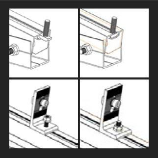 Supporto a L per Installazione Pannelli Fotovoltaici