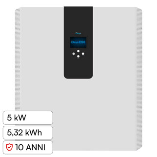 V-Tac Deye Sistema All-In-One Inverter 5kW Accumulo 5,32kWh