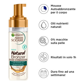 Mousse Autoabbronzante Natural Bronzer Garnier Ambre Solaire