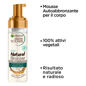 Mousse Autoabbronzante Natural Bronzer Garnier Ambre Solaire