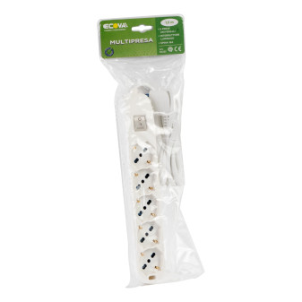 Multipresa 5 Posti Spina Schuko 1,5 Metri Ecova