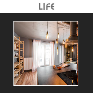 Lampadina LED E40 38W Tubolare T46 Filament IP65 in Vetro Life