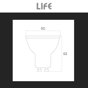 Life Faretto LED PAR16 GU10 4W SMD in Vetro per Alte Temperature