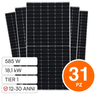 Pannelli Solari Fotovoltaici 585W Tier 1 IP68 V-Tac Jinko