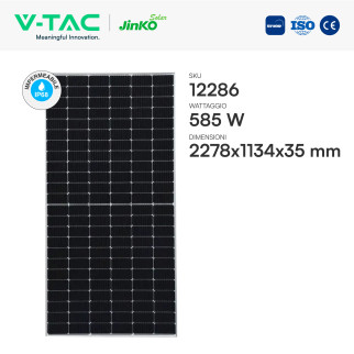 Pannelli Solari Fotovoltaici 585W Tier 1 IP68 V-Tac Jinko