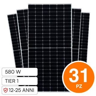 Pannelli Fotovoltaici 580W TIER 1 TOPCon IP68 V-Tac Austa Osda