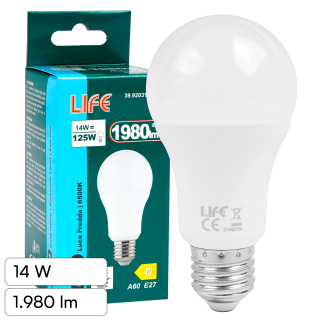 Life Lampadina LED E27 14W Goccia A60 SMD