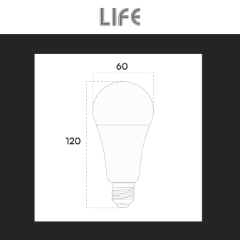 Life Lampadina LED E27 14W Goccia A60 SMD