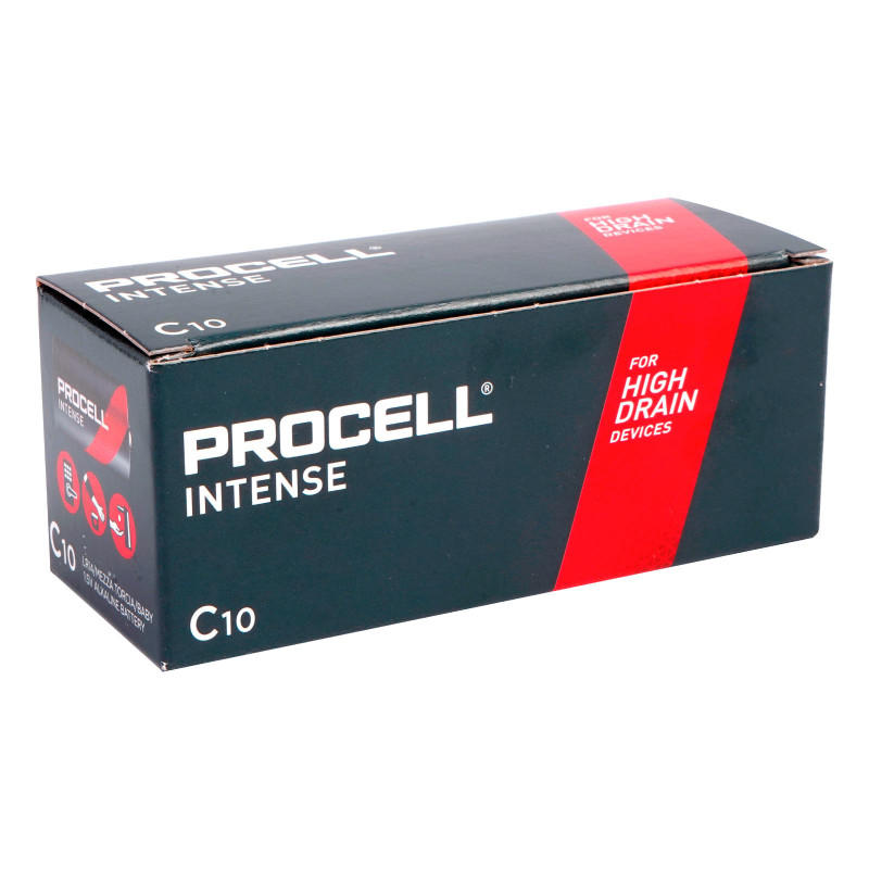 Procell Intense Pile Mezza Torcia C Professionali 10 Batterie