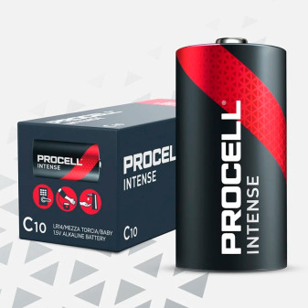 Procell Intense Pile Mezza Torcia C Professionali 10 Batterie